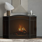 Fire Beauty 3 Panel Arch Top Fireplace Screen Fire Screen Spark Guard Cover