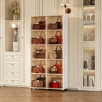 MayiBox 10-Cubby Handbag Storage Organizer With Magnetic Doors And Wheels