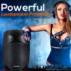 Pyle Portable 800W Karaoke PA System with Wireless Microphone, Bluetooth Streaming, Rechargeable Battery, USB/SD Recording & Powerful Sound – Compact