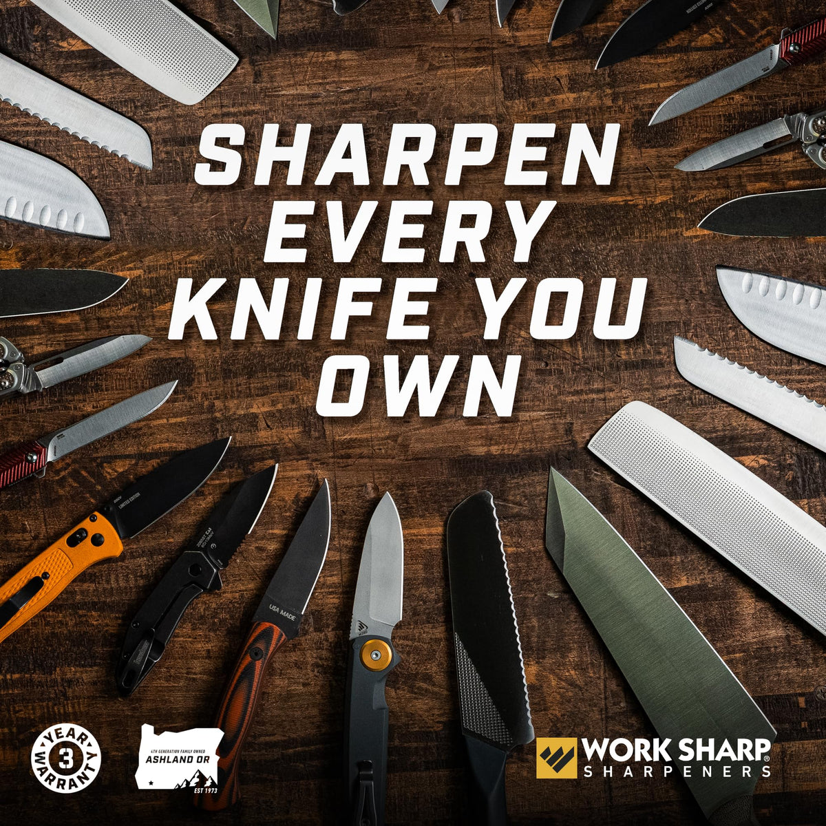 Work Sharp MK2 Electric Knife Sharpener & Replacement Belts – Adjustable 2-Speed Knife Sharpening System for Kitchen Knives, Pocket Knives, Scissors