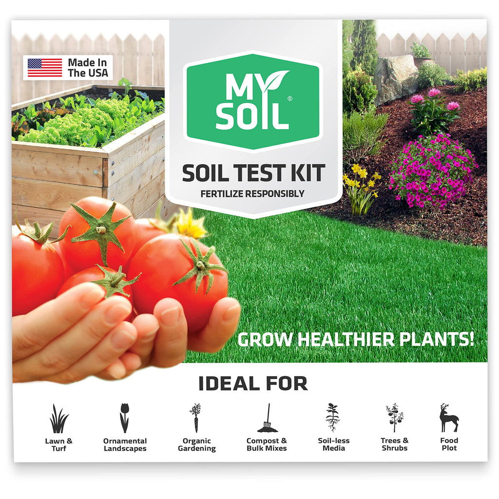 MySoil Soil Test Kit, Unlock Your Lawn & Garden Potential, Complete & Accurate Nutrient and pH Analysis with Recommendations Tailored to Your Soil