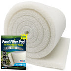 Classic Koi Pond Filter Pad FINE - White Bulk Roll Pond Filter Media, Ultra-Durable Pond Filters for Outdoor Ponds, Reusable Fish Pond Filter