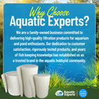 Classic Koi Pond Filter Pad FINE - White Bulk Roll Pond Filter Media, Ultra-Durable Pond Filters for Outdoor Ponds, Reusable Fish Pond Filter