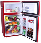 Frigidaire 3.2 Cu Ft Red 2-Door Retro Bar Fridge With Side Bottle Opener - EFR840-RED
