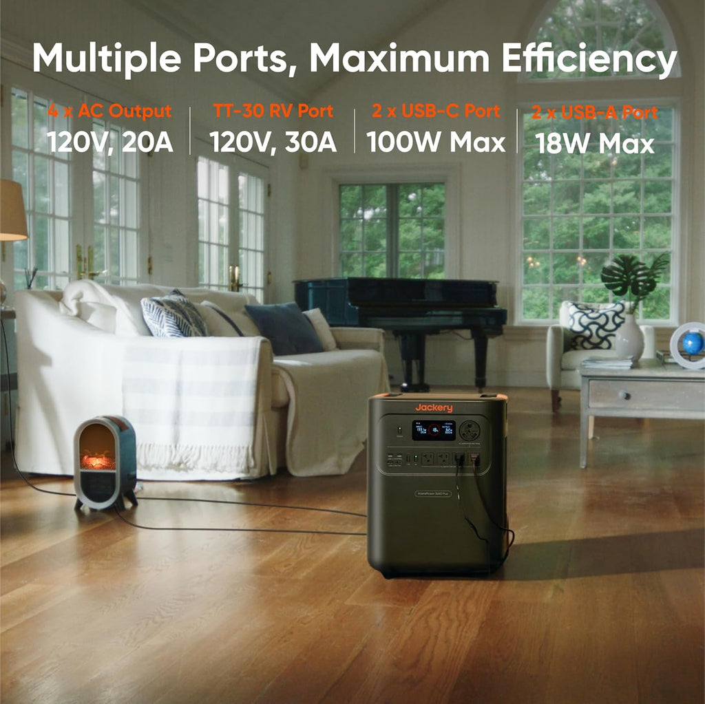 Jackery HomePower 3600 Plus Portable Power Station - 3584Wh LFP, 3600W AC Output