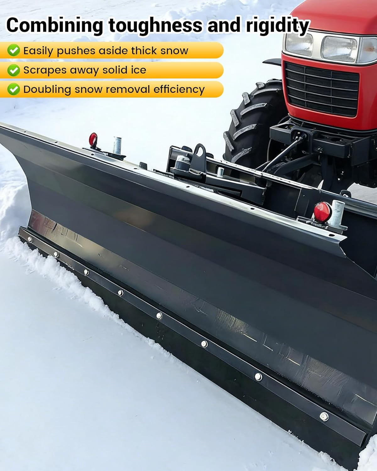 Heavy Duty 48x3x1/2 Inch Poly Cutting Edge Scraper Bar Replacement for Front Snow Blade Plow