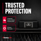 SentrySafe 1160 Fire-Resistant Box Safe with Key Lock 0.25 Cu. ft., Black