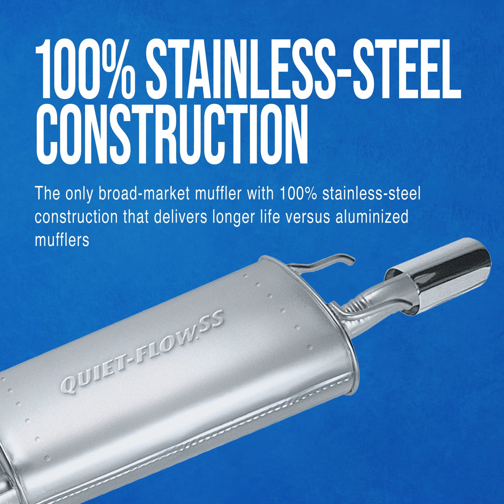 Walker Exhaust Quiet-Flow SS 21690 Exhaust Muffler Fits select: 2010-2020 CHEVROLET EQUINOX, 2010-2017 GMC TERRAIN