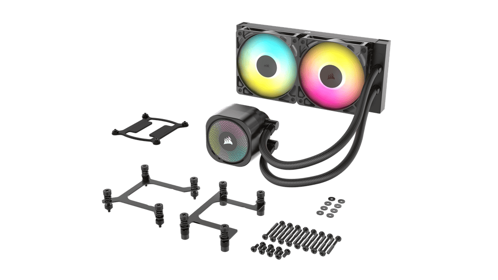 CORSAIR NAUTILUS 240 RS ARGB Liquid CPU Cooler – RS120 ARGB Fans – Fits Intel® LGA 1851, AMD® AM5/AM4 – Simple Daisy-Chain Connections - Direct