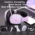 AYEDLOE Wireless Gaming Headset 2.4GHz for PS5/PS4/PC/Switch-Bluetooth 5.3 Headphones with Noise-Canceling Mic, 7.1 Surround Sound, 70H Battery Life