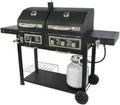 Dual-Fuel Outdoor Charcoal And Propane Grill - 64 x 28 x 49.75 inches