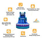 JumpOrange Commercial Grade Inflatable Water Slide With Splash Pool, 19-Foot Tall x 36-Foot Long x 15-Foot Wide
