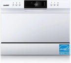 COMFEE' Countertop Dishwasher, 6 Place Settings, 8 Programs, Whole Black - CDC22P1BBB