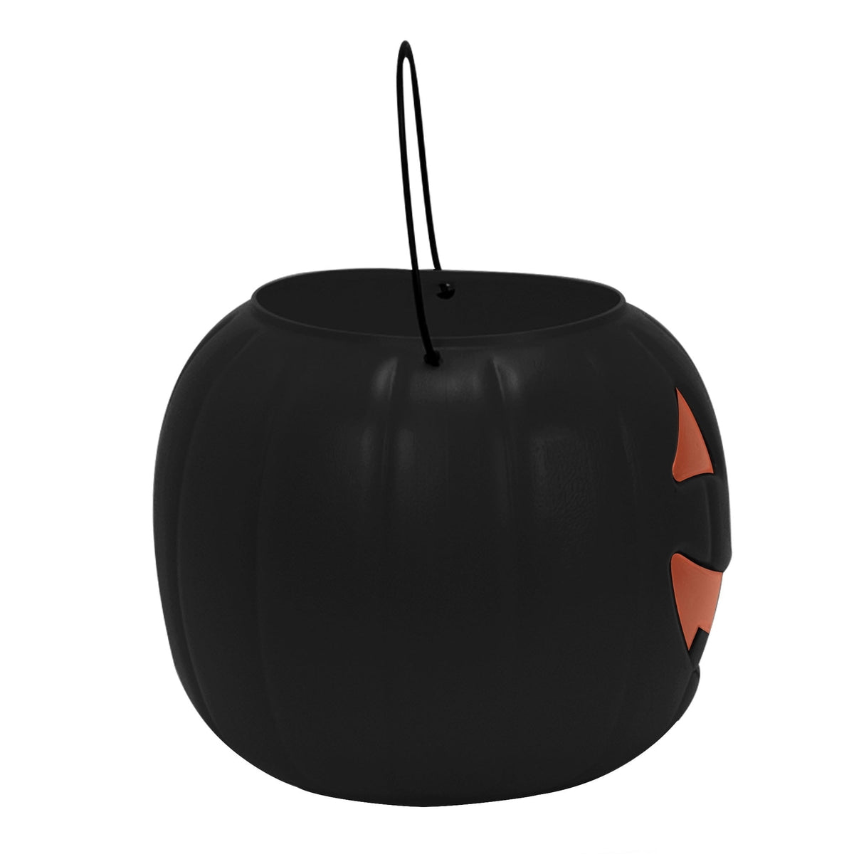 30-Count Jack-o'-Lantern Trick-or-Treat Pail, Black, 8", Halloween by Way To Celebrate