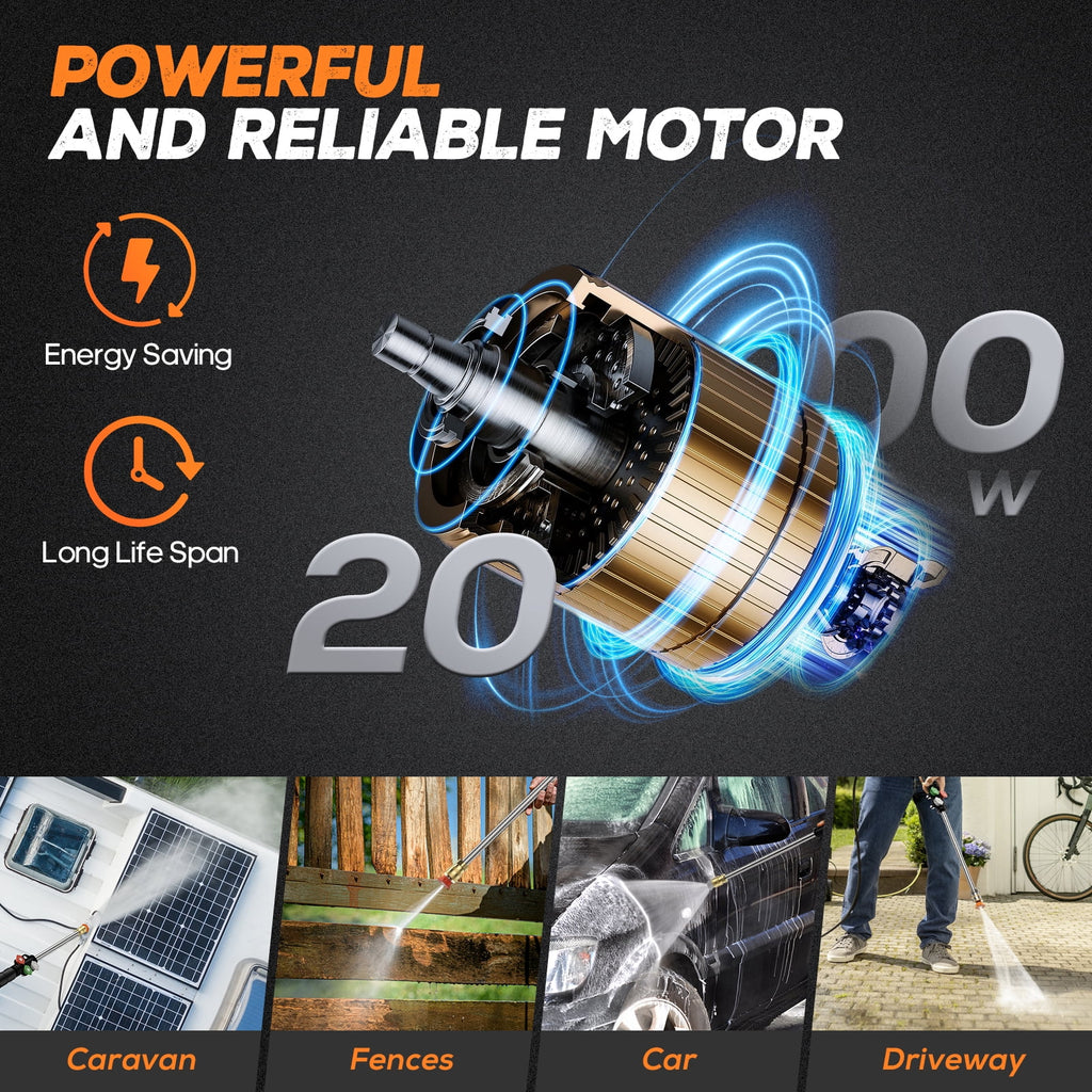 NEXPOW Electric Pressure Washer, 4000 Max PSI 2.6 GPM Power Washer with Foam Cannon, 4 Quick Nozzles & Built-in GFCI Protection for Cars, Driveways