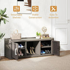 KAMABOKO Outdoor Shoe Storage Cabinet, Black, 2 Doors
