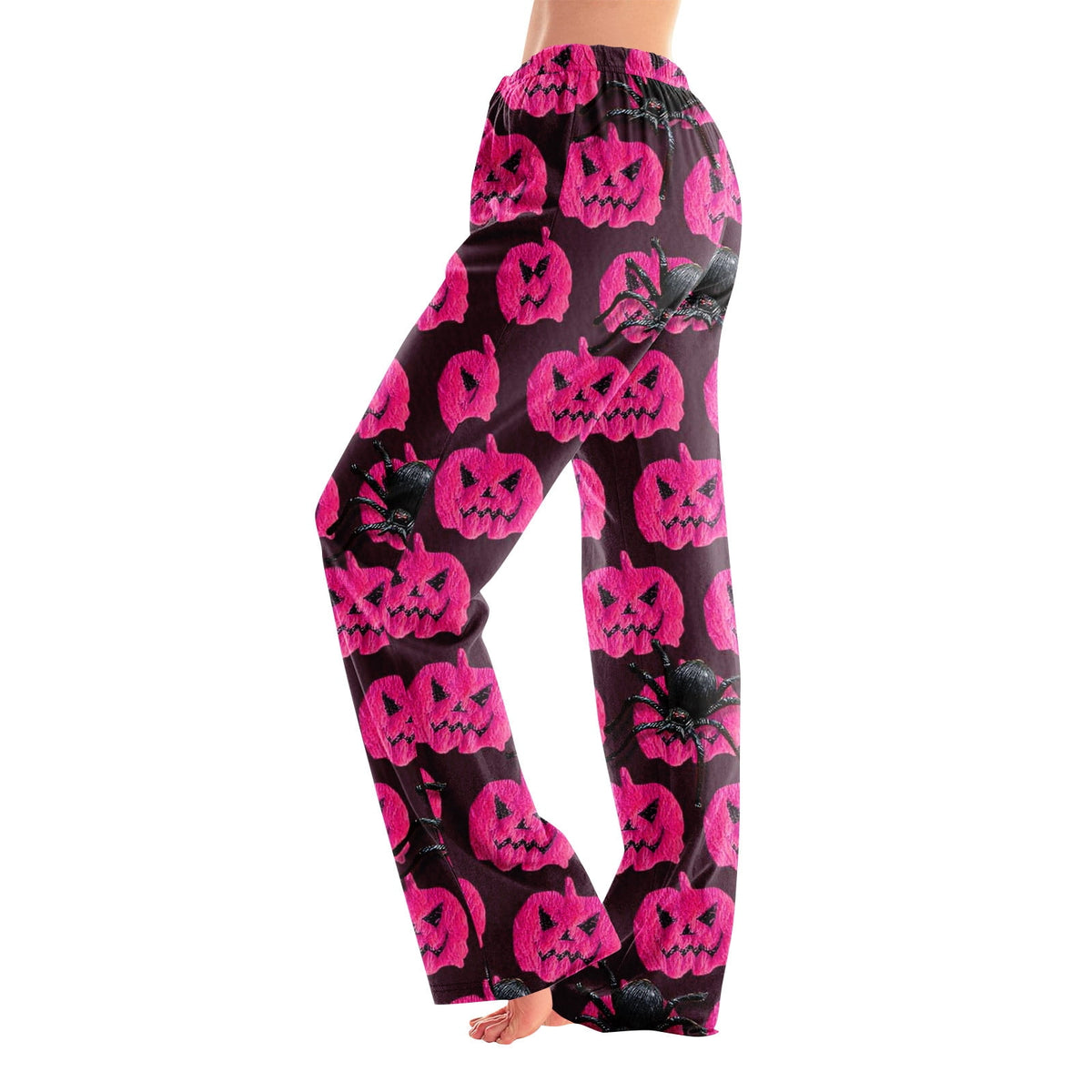 Hearthz Halloween Flannel Pajama Pants Women Plush Fuzzy Pajama Pants for Women Plaid Warm Cozy Pj Bottoms Lounge Pants Flannel Pants for Women