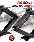 Kohree 24" 8000lbs RV Trailer Stabilizer Leveling Scissor Jacks with Crank Handle and Drill Bit,Set 2