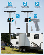 Kohree 4 Pack RV Slide Out Support Jacks with a Flat Top Support Block,Total up to 20,000lb Adjust from 20"-49",Heavy Duty Stabilizer Jacks for