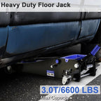 3 Ton Low Profile Hydraulic Floor Jack, 6000 lbs, 5.1-20 Lift Range