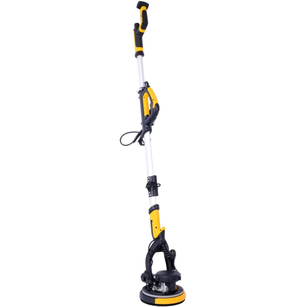 Electric Drywall Sander With Vacuum Dust Collection, 780W, 6.5A, 900-1800RPM, Yellow + Black