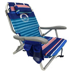 Ocean Zero Deluxe Backpack Beach Chairs, Striped, 2 Pack