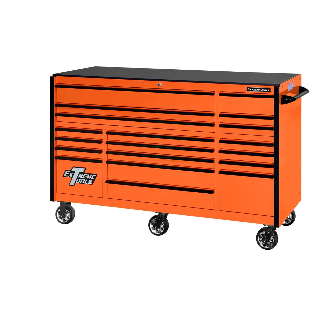 Extreme Tools 72-in x 30-in 19-Drawer Roller Cabinet With 250 lb Drawer Slides - RX723019RC-250