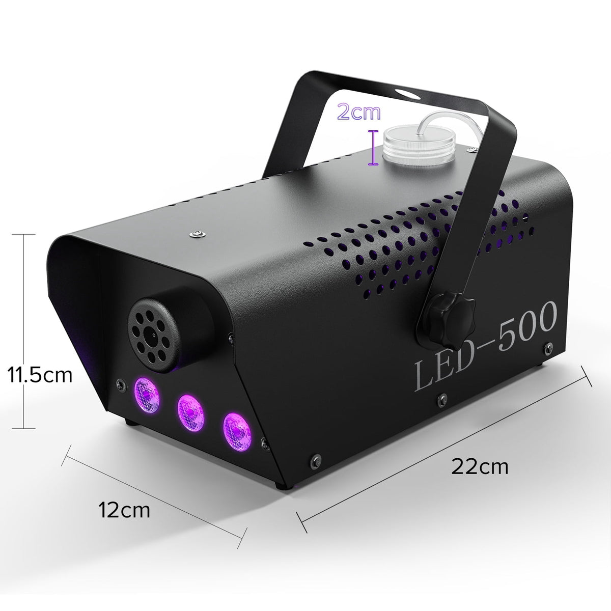 Halloween Fog Machine 500W RGB LED Smoke Machine Stage Lighting Effect with Remote Control for Halloween Wedding DJ Show Concert Bar Party