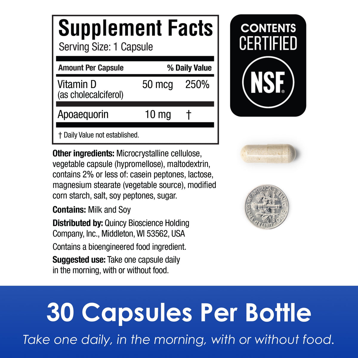 Prevagen Regular Strength Capsules with Apoaequorin for Your Brain , 30 Count