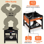 100QT Stainless Steel Seafood Boiling Kit With 82QT Basket And 200,000BTU Propane Stove