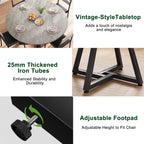 Hijob 42in Round Dining Table for 4, Kitcen Table Sturdy Wood Kitchen & Dining Room Furniture, Gray