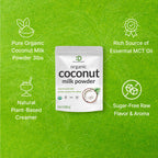 Unsweetened Organic Coconut Milk Powder, 3lbs – Dairy Free Creamer Alternative – Sugar Free Raw Flavor – Rich Source of MCT Oil – Great for Coffee or