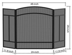 Fire Beauty 3 Panel Arch Top Fireplace Screen Fire Screen Spark Guard Cover