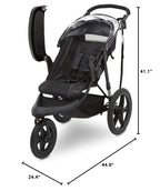 Delta Children Classic Jogging Stroller, 24.4in L x 44.9in W x 41.1in H