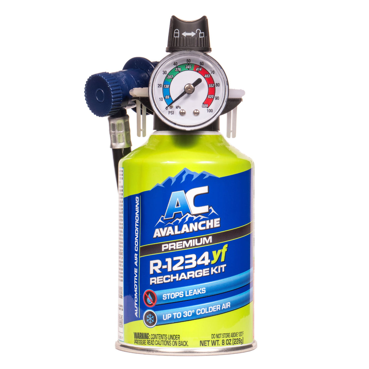 AC Avalanche 8oz. 1234YF Automotive Refrigerant Kit