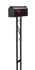 Architectural Mailboxes Mailbox To Go with Post Kit Galvanized Steel, Medium in Black