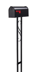 Architectural Mailboxes Mailbox To Go with Post Kit Galvanized Steel, Medium in Black