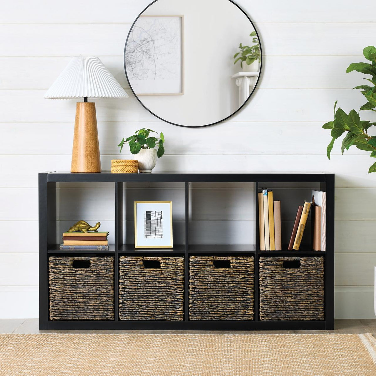 Better Homes & Gardens 8 Cube Storage Organizer, Solid Black
