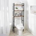 Better Homes & Gardens Jace 3-Shelf Over-the-Toilet Storage Shelf, Black Frame with Oak Shelves