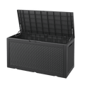 Bifanuo 100 Gallon Lockable Deck Box - Outdoor Patio Storage - Black