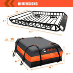 Universal Rooftop Roof Rack Carrier Basket, 51 in x 36 in x 5 in, 200 lb Capacity