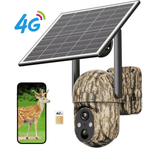 Conico 4G LTE Solar Trail Camera, 360° PTZ Game Camera for Hunting & Outdoor Security, No WiFi, 2K Night Vision