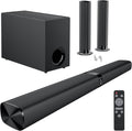 Cowin Sound Bar for Smart TV, 110W Sound Bar with Subwoofer, 2 in 1 Detachable Bluetooth Soundbar for TV with Deep Bass & Volume Boost & 3 Equalizer