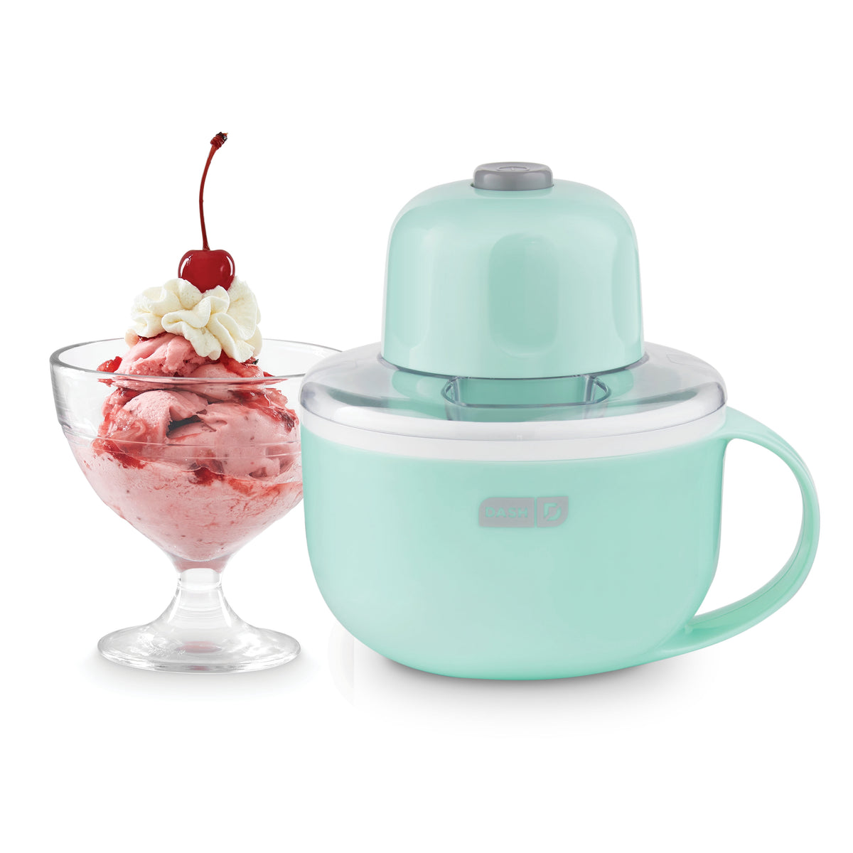 Dash My Mug Ice Cream Maker Personal Size 1 Cup Soft Serve Aqua