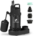 FLUENTPOWER 3/4 HP Cast Aluminum Submersible Sump Pump, 3500 GPH, Tethered Float Switch