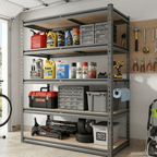 UBERLYFE Heavy Duty Garage Shelving Unit, 2000 lbs Metal Storage Shelves, 5-Tier Adjustable Steel Shelving Rack, Freestanding Garage Storage Rack