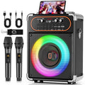 JYX Karaoke Machine for Adults, Home Karaoke Speaker System with 2 Microphones, Portable Bluetooth Speaker with DJ Lights, Reverb Adjustment, S68