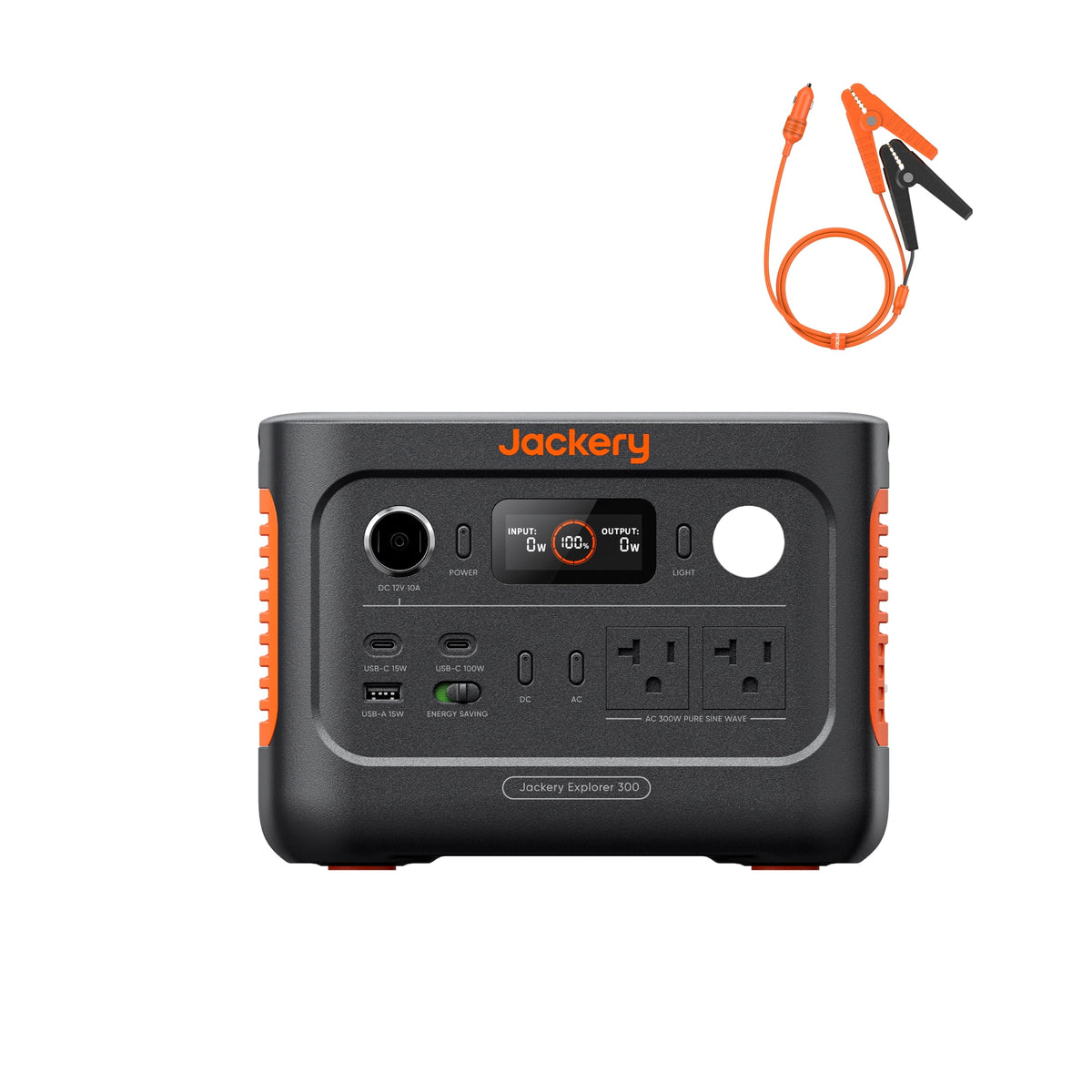 Jackery Explorer 300v2 Auto Kit 300W Continuous/600W Peak Portable Power Station with 12V Battery Charging Cable
