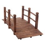 Ktaxon 5ft Arch Anticorrosive Landscape Bridge Carbonized Color