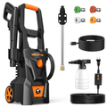 NEXPOW Electric Pressure Washer, 4000 Max PSI 2.6 GPM Power Washer with Foam Cannon, 4 Quick Nozzles & Built-in GFCI Protection for Cars, Driveways